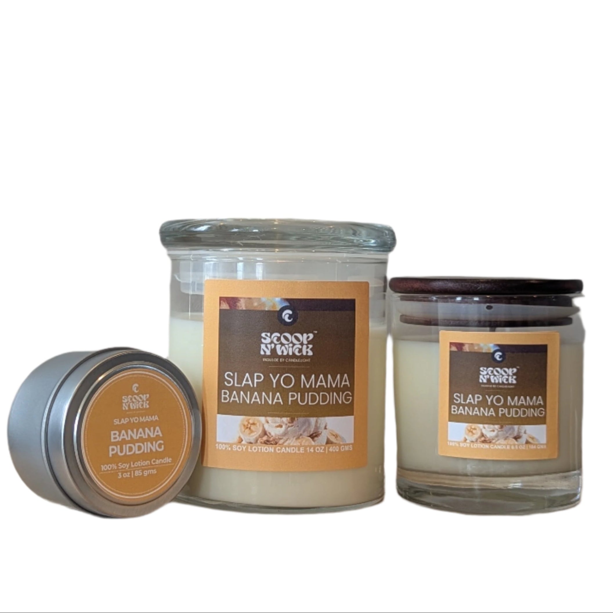 Scoop N Wick Banana Pudding Scented Candle - Soy Wax