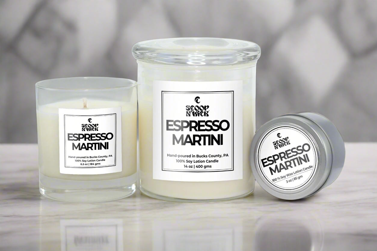 Scoop N Wick Espresso Martini Soy Candle - Hand-Poured Aroma
