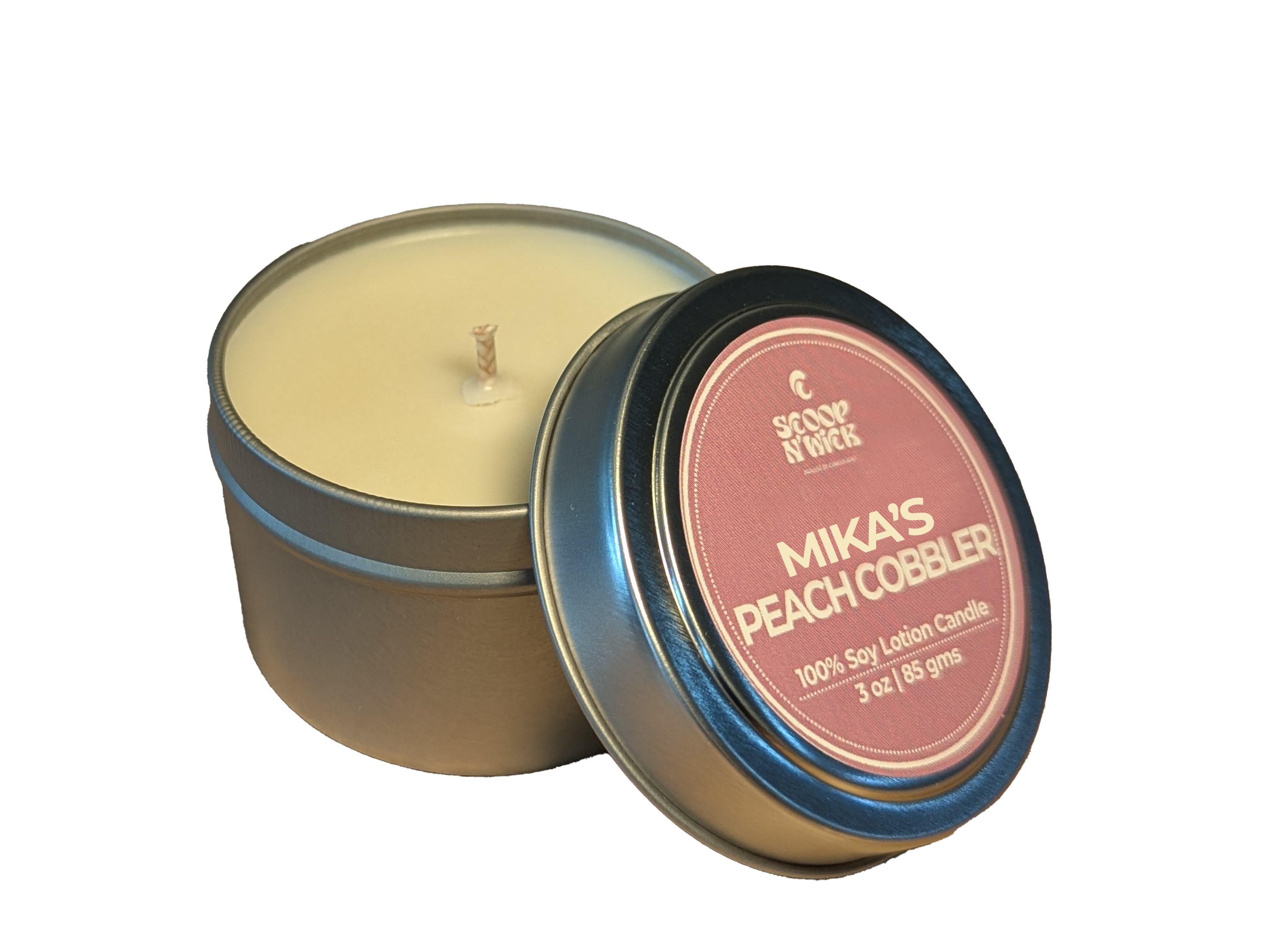 Scoop N Wick Mika's Peach Cobbler Soy Candle