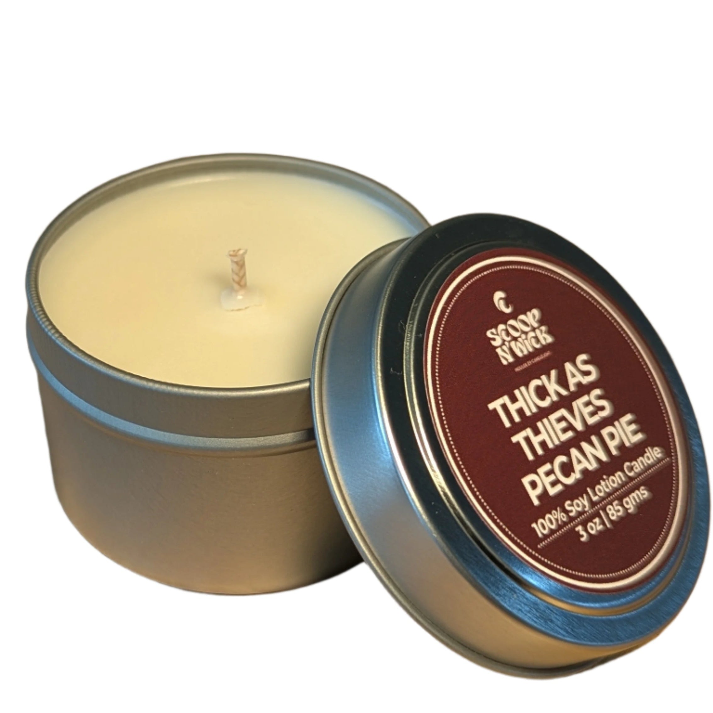 Scoop N Wick Pecan Pie Soy Candle - Cozy Dessert Aroma