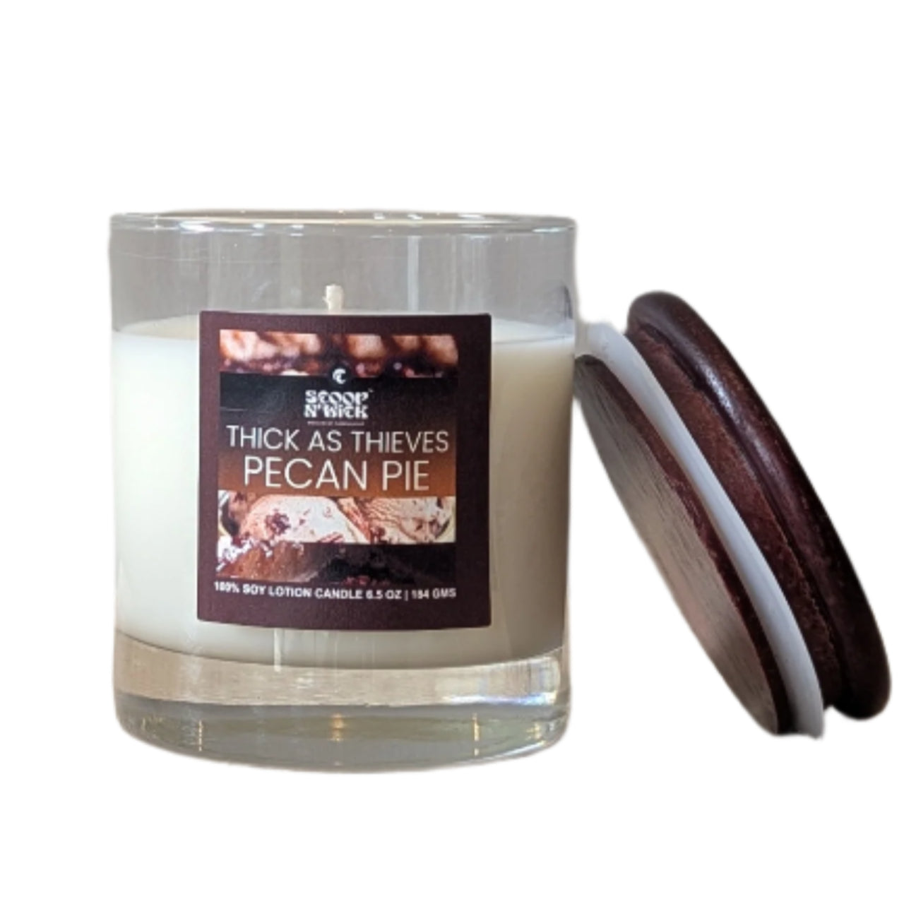 Scoop N Wick Pecan Pie Soy Candle - Cozy Dessert Aroma